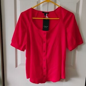 NWT Espresso Women's Bright Red Blouse